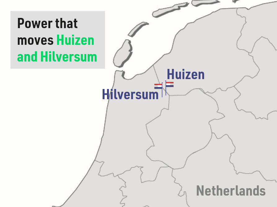 Dostarczymy stacje ładowania do Huizen i Hilversum w Holandii.