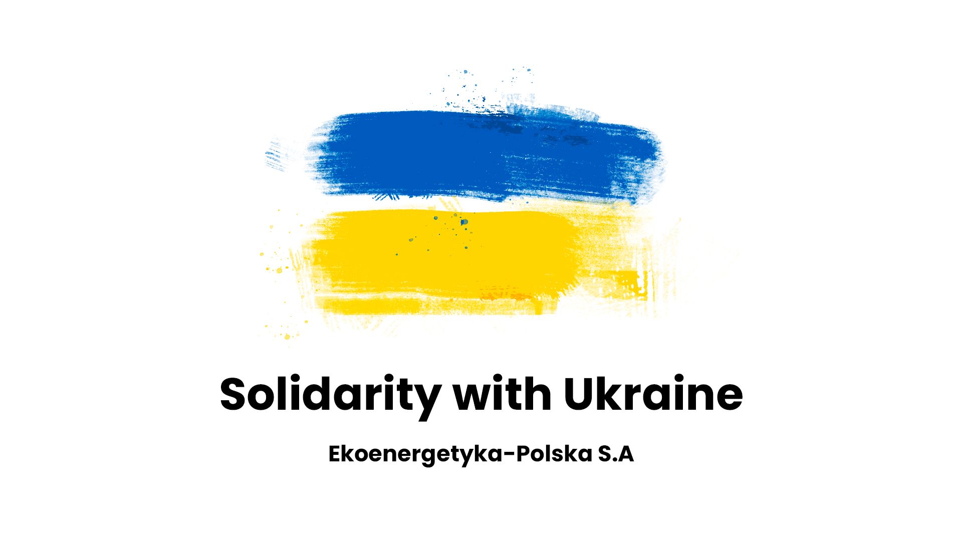 Solidarity with Ukraine, Solidarity with Ukraine – Ekoenergetyka-Polska S.A., Ekoenergetyka